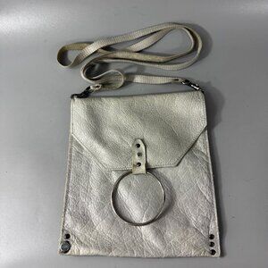 KBD STUDIO Handcrafted Light Gray Leather Crossbody Bag